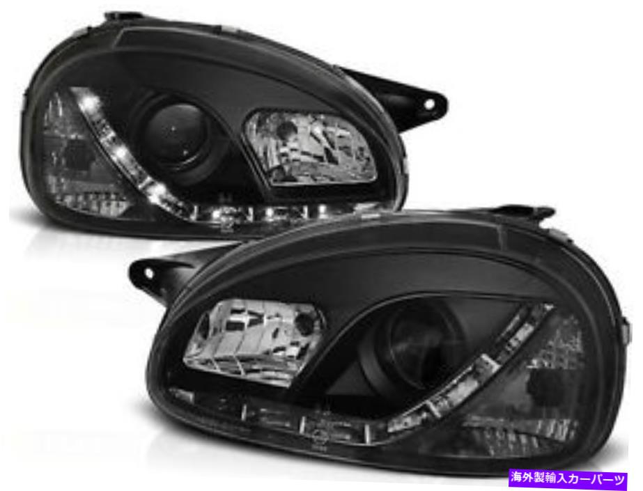USヘッドライト Opel Corsa B 93-00のためのLED昼間のランニングヘッドライト LED Daytime running light headlights FOR Opel Corsa B 93-00 Clear Black finish【並行輸入品】｜Us Custom Parts Shop USDM