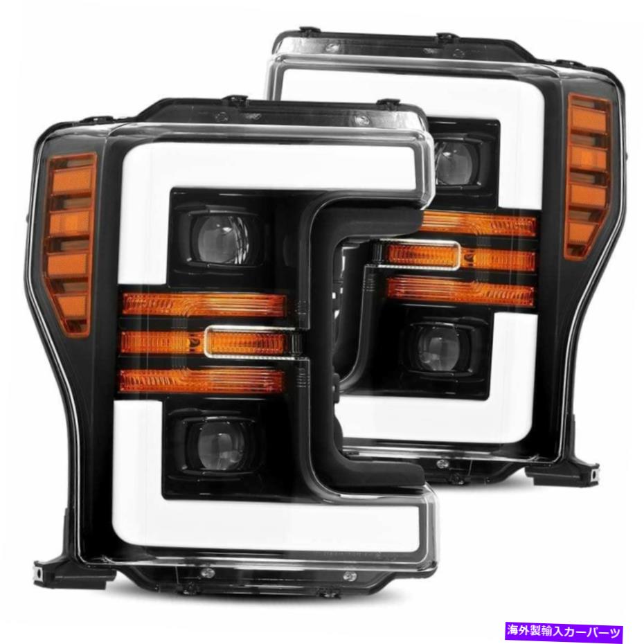 USヘッドライト 17-19フォードF-250スーパーデューティのためのAlpharex ProシリーズProjヘッドライトブラック AlphaRex PRO-Series Proj Headlights Black for 17-19 Ford F-250 Super Duty【並行輸入品】