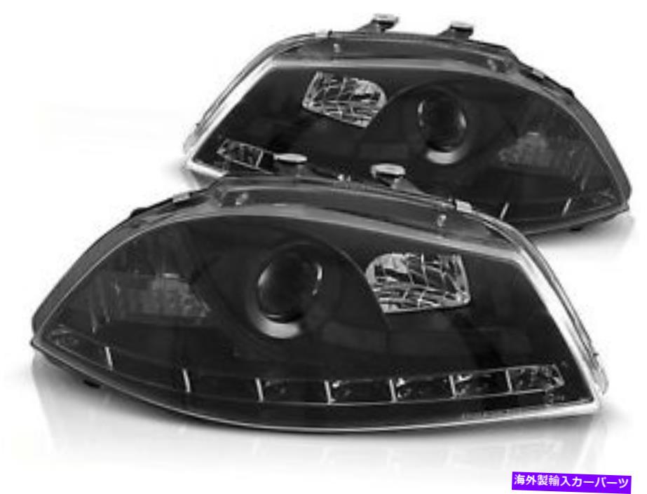 USヘッドライト 座席のためのLED DRLが付いている黒い透明仕上げのヘッドライト6L 2 / 02-4 / 08 black clear finish headlights with LED DRL for SEAT IBIZA 6L 2 / 02-4 / 08【並行輸入品】｜Us Custom Parts Shop USDM 82,647円