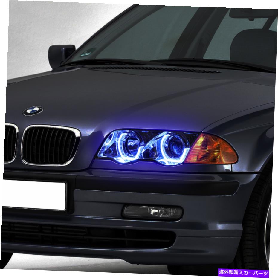 USヘッドライト 1999 - 2001年BMW E46 3シリーズのためのペアクロームRGBカラーU-Haloプロジェクターヘッドライト PAIR CHROME RGB COLOR U-HALO PROJECTOR HEADLIGHT FOR 1999-2001 BMW E46 3-SERIES【並行輸入品】｜Us Custom Parts Shop USDM