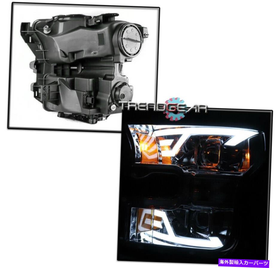 USヘッドライト 15 16 17フォードF-150 F150 LEDチューブプロジェクターヘッドライトヘッドランプランプクロム FOR 15 16 17 FORD F-150 F150 LED TUBE PROJECTOR HEADLIGHTS HEADLAMPS LAMP CHROME【並行輸入品】
