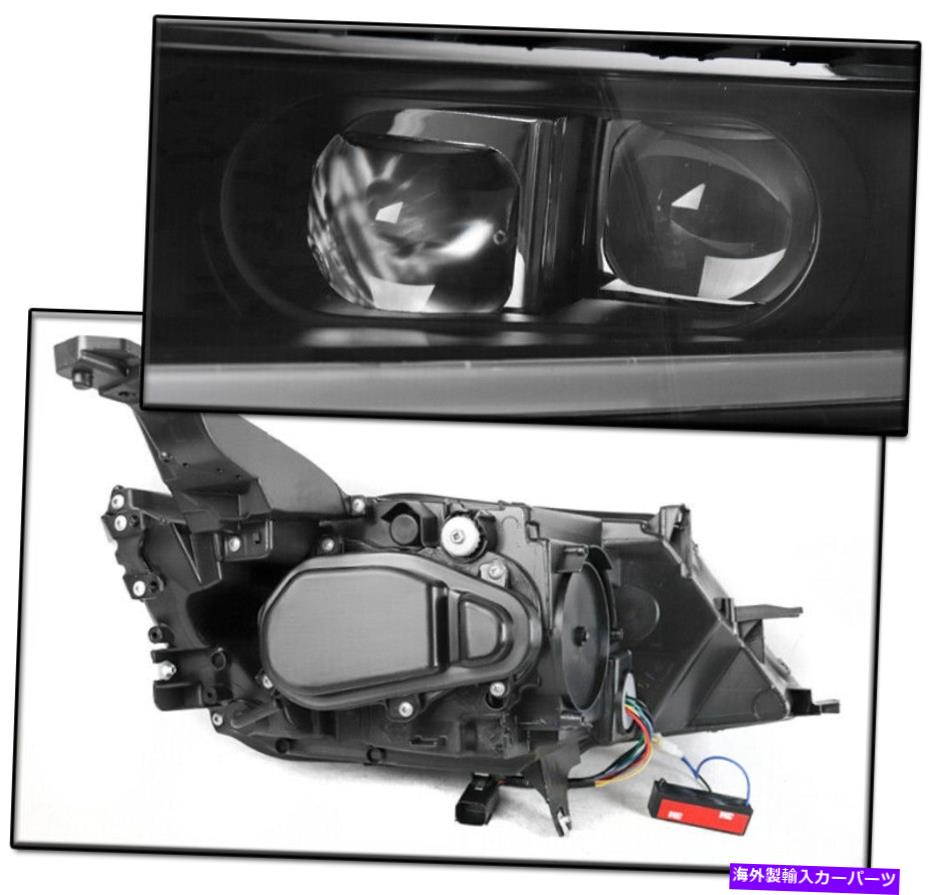 USヘッドライト 2015-2019 Chevy Impala LEDチューブブラックプロジェクターヘッドライト+シグナルDRLランプ FOR 2015-2019 CHEVY IMPALA LED TUBE BLACK PROJECTOR HEADLIGHTS +SIGNAL DRL LAMP【並行輸入品】