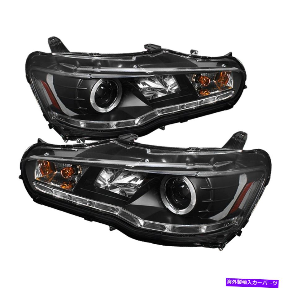 USヘッドライト Spyder Auto 5039392 DRL LEDプロジェクターのヘッドライトがフィット08-14 Lancer Spyder Auto 5039392 DRL LED Projector Headlights Fits 08-14 Lancer【並行輸入品】