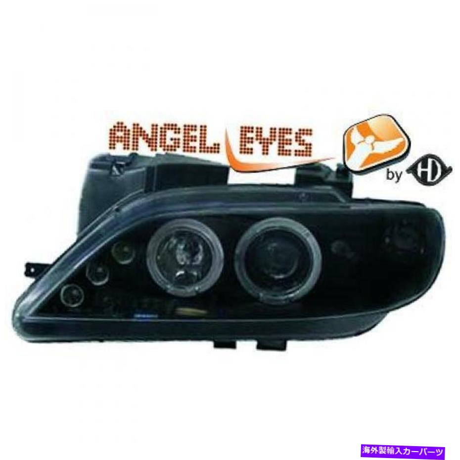 USヘッドライト LHD Phares Projecteur Paye Angel Eyes透明ノワールシトロエンXsara Break LHD Phares Projecteur Paire Angel Eyes Transparent Noir Pour Citroen Xsara Break【並行輸入品】