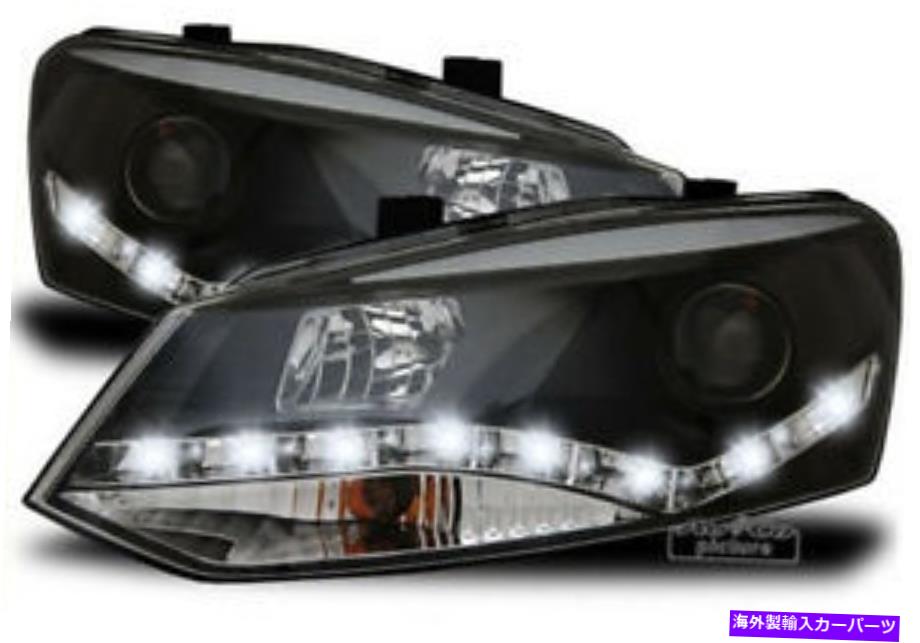 USヘッドライト LED TFL昼間のランニングライトVWのVW Polo 6R 2009 - 2014 LED TFL daytime running lights headlights in black FOR VW Polo 6R 2009 - 2014【並行輸入品】｜Us Custom Parts Shop USDM