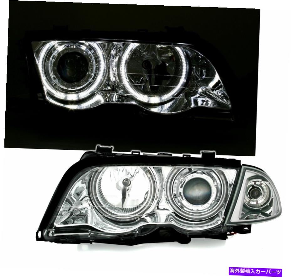 USヘッドライト LED Angel Eyes Halo HeadlightsインジケーターBMW E46セダンツアー99-01 LED ANGEL EYES HALO HEADLIGHTS indicators SET for BMW E46 sedan Tourring 99-01【並行輸入品】