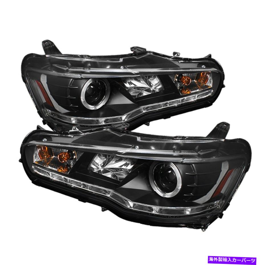 USヘッドライト Spyder Auto 5042231 DRL LEDプロジェクターのヘッドライトがフィット08-14 Lancer Spyder Auto 5042231 DRL LED Projector Headlights Fits 08-14 Lancer【並行輸入品】