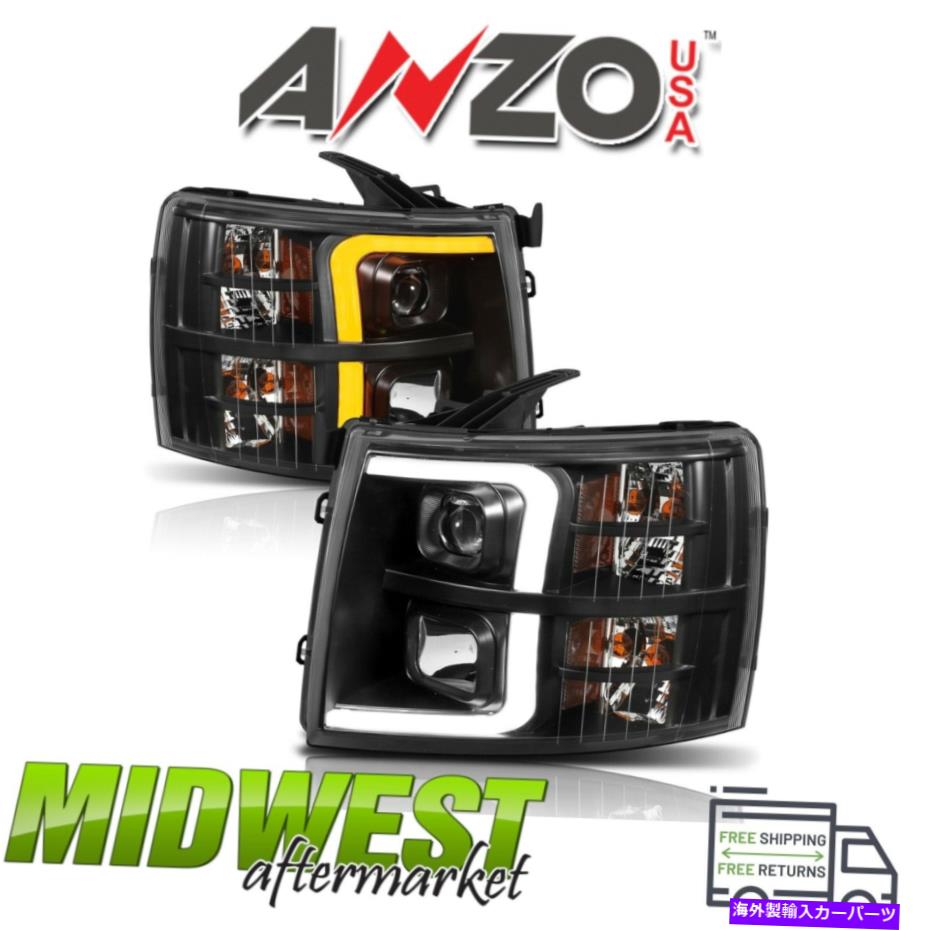 USヘッドライト Anzo Plankスタイルスイッチバックヘッドライトフィット2007-2013シボレーSilverado 1500 Anzo Plank Style Switchback Headlights Fits 2007-2013 Chevrolet Silverado 1500【並行輸入品】｜Us Custom Parts Shop USDM