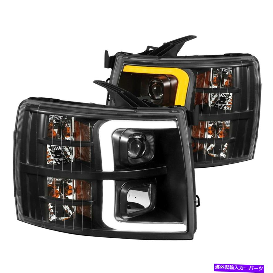 USヘッドライト Anzo U-BARプロジェクターヘッドライトSet Black Silverado 1500 2500 2500 3500 111410 Anzo U-Bar Projector Headlights Set Black for Silverado 1500 2500 3500 111410【並行輸入品】 85,826円