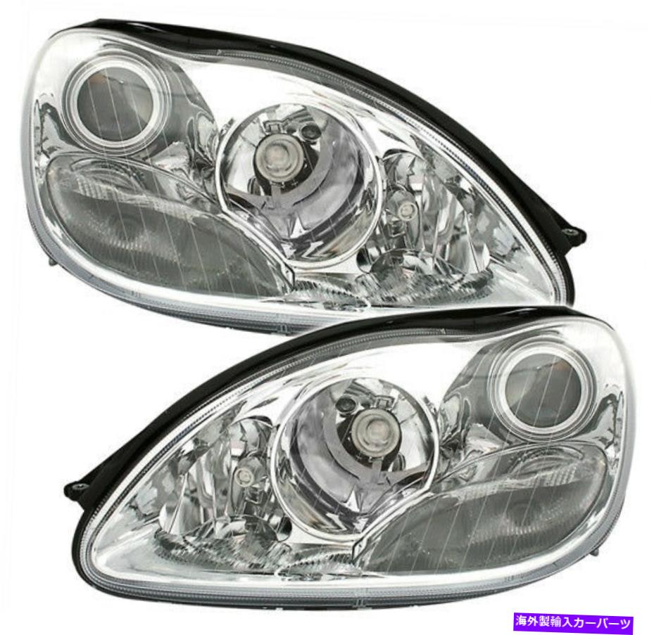 USヘッドライト ヘッドライトLWRモーター付きメルセデスSクラスW220のクリアクローム仕上げに設定 headlight set in clear chrome finish for Mercedes S-Class W220 with LWR motors【並行輸入品】
