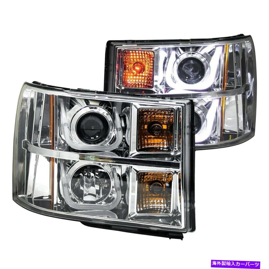 USヘッドライト Anzo U-BARプロジェクターヘッドライト2007-2014 Sierra 3500 2500 111283 Anzo U-Bar Projector Headlights Set Chrome for 2007-2014 Sierra 3500 2500 111283【並行輸入品】｜Us Custom Parts Shop USDM