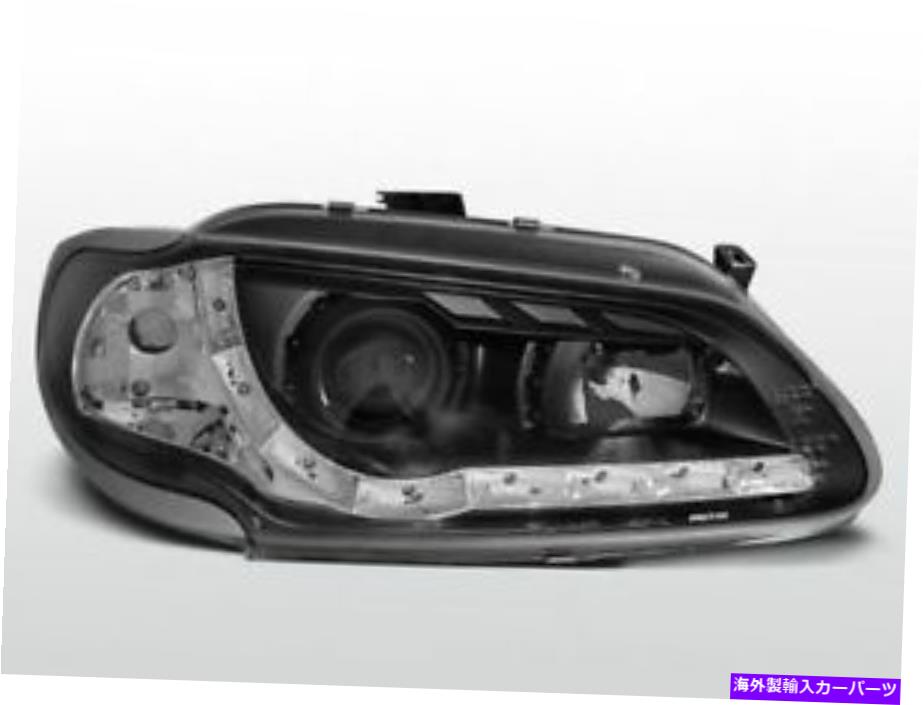 USヘッドライト ブラッククリア仕上げLED DRLヘッドライト/ LENAULTメガネ/風光明媚な96-99 Black clear finish LED DRL headlights FOR Renault Megane / Scenic 96-99【並行輸入品】