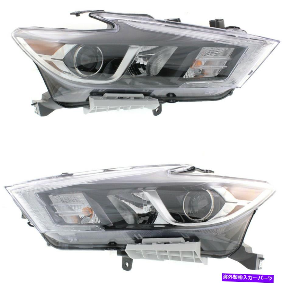 USヘッドライト Halogenヘッドライト2016-2018日産MAXIMA S SL SVの場合は左右に設定 Halogen Headlight Set Left and Right For 2016-2018 Nissan Maxima S SL SV【並行輸入品】