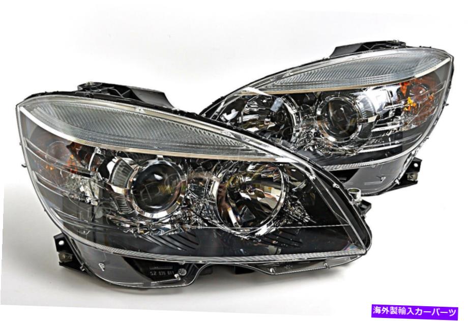 USヘッドライト メルセデスCクラスW204 2008-2011ハロゲンヘッドライトフロントランプ対OEM Mercedes C Class W204 2008-2011 Halogen Headlights Front Lamps PAIR OEM【並行輸入品】