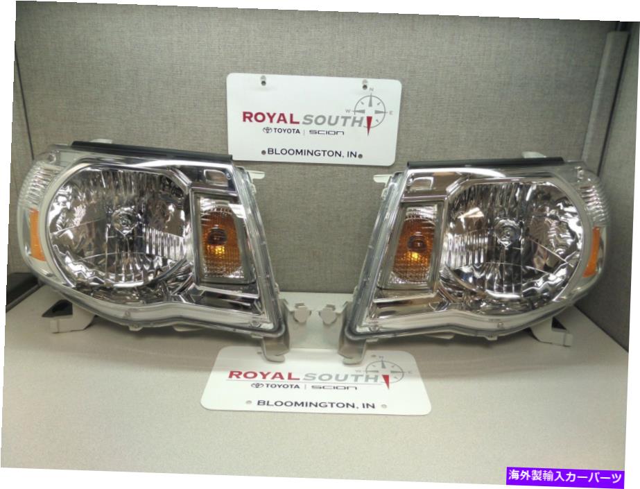 USヘッドライト トヨタタコマ05-11左右更新フロントヘッドライトセット本物のOE OEM Toyota Tacoma 05-11 Left & Right Updated Front Headlight Set Genuine OE OEM【並行輸入品】
