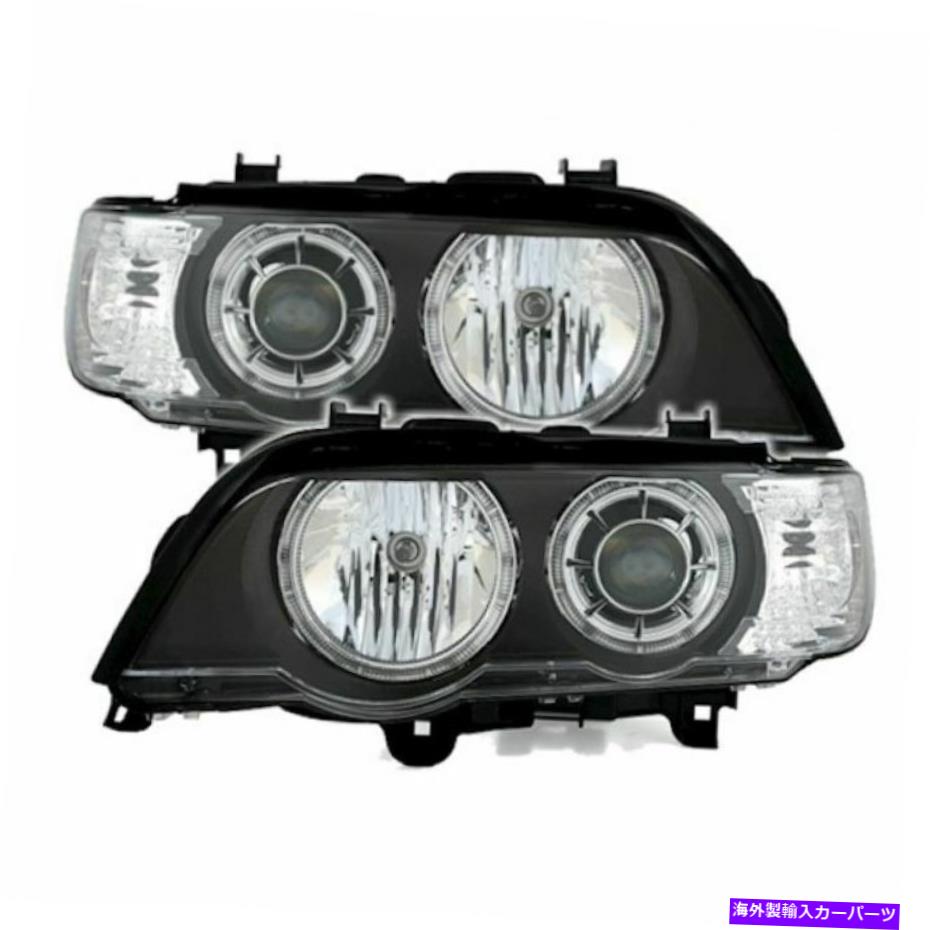 USヘッドライト フロントヘッドライト（Angel Eye）BMW x5 E53 - 黒 Front headlights (Angel Eyes) for BMW X5 E53 - black【並行輸入品】