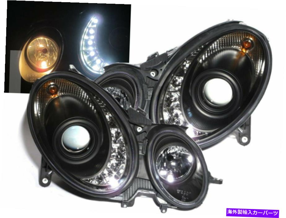USヘッドライト EクラスW211 07-08 FaceLiftプロジェクターLEDヘッドライトブラックMercedes-Benz LHD E-CLASS W211 07-08 Facelift Projector LED Headlight Black for Mercedes-Benz LHD【並行輸入品】