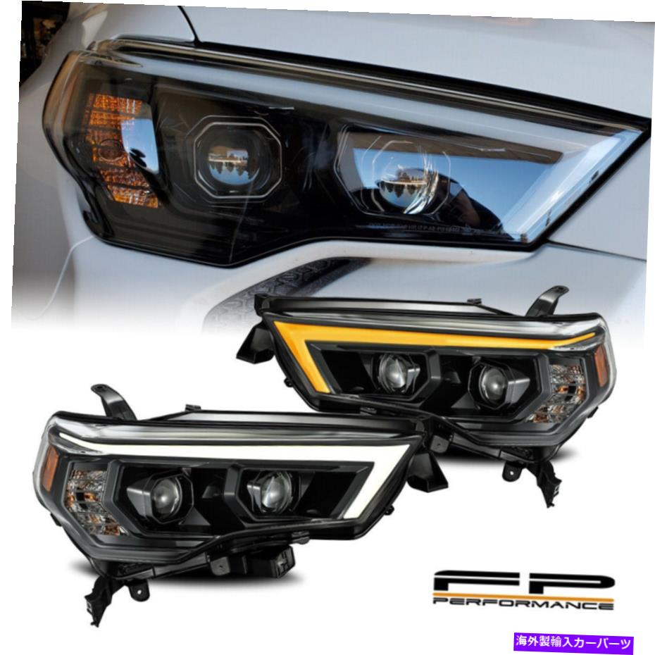 USヘッドライト 14-20の4トランスナーのためにアルファ黒い順次プロジェクターのヘッドライトセット For 14-20 4Runner AlphaRex Pro Alpha Black Sequential Projector Headlights Set【並行輸入品】|Us Custom Parts Shop USDM