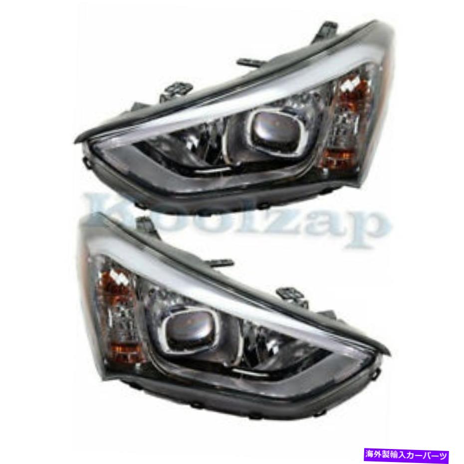 USヘッドライト 13-16サンタフェフロントヘッドライトヘッドランプハロゲンヘッドライトランプセットペア For 13-16 Santa Fe Front Headlight Headlamp Halogen Head Light Lamp Set Pair【並行輸入品】