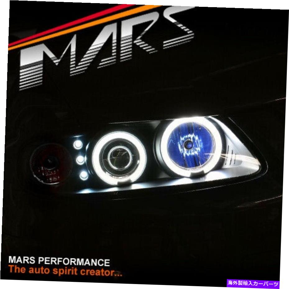 USヘッドライト ブラックLED＆CCFL Angel Eyes ProjectorヘッドライトBZ Monaro 2004-2006 Black LED & CCFL Angel Eyes Projector Head Lights for Holden VZ Monaro 2004-2006【並行輸入品】