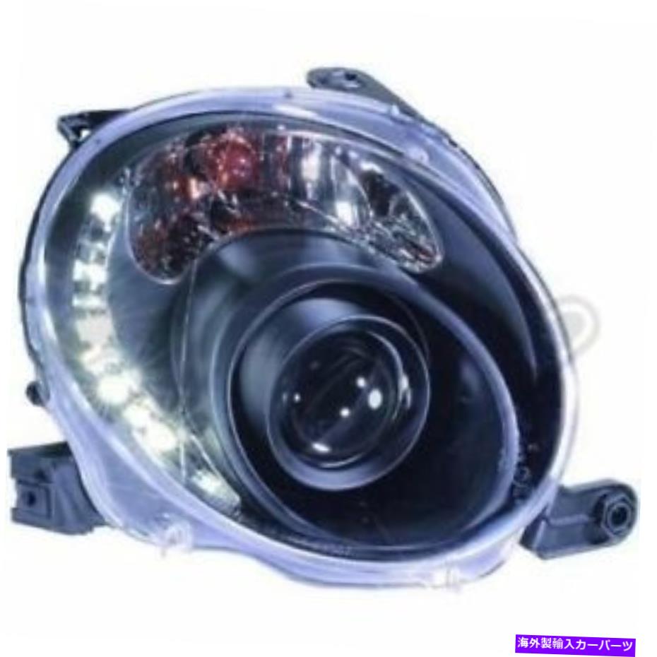 USヘッドライト 黒仕上げヘッドライト日中ルーニングライトLED DRLは2007年から500 Black finish headlights daytime ruuning lights LED DRL for FIAT 500 from 2007【並行輸入品】