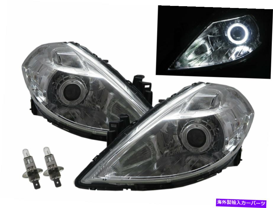 USヘッドライト ティダC11 MK1 08-12ガイドLED Angel-Yee Headlight W / Motor CH用LHD TIIDA C11 MK1 08-12 Guide LED Angel-Eye Headlight W/ Motor CH for NISSAN LHD【並行輸入品】
