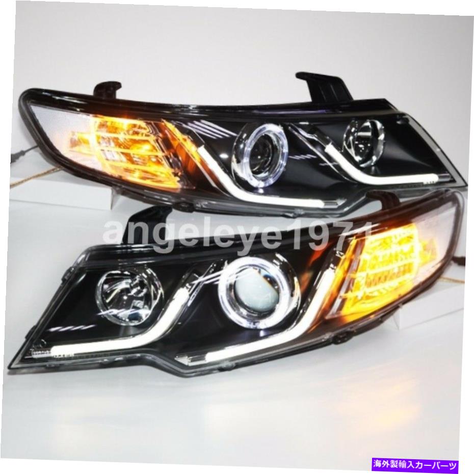 USヘッドライト Kia Forte Cerato Led Angel Eyes Lamps 2009-2014年LFのためのLEDストリップヘッドライト LED Strip Headlights For KIA Forte Cerato LED Angel Eyes lamps 2009-2014 year LF【並行輸入品】