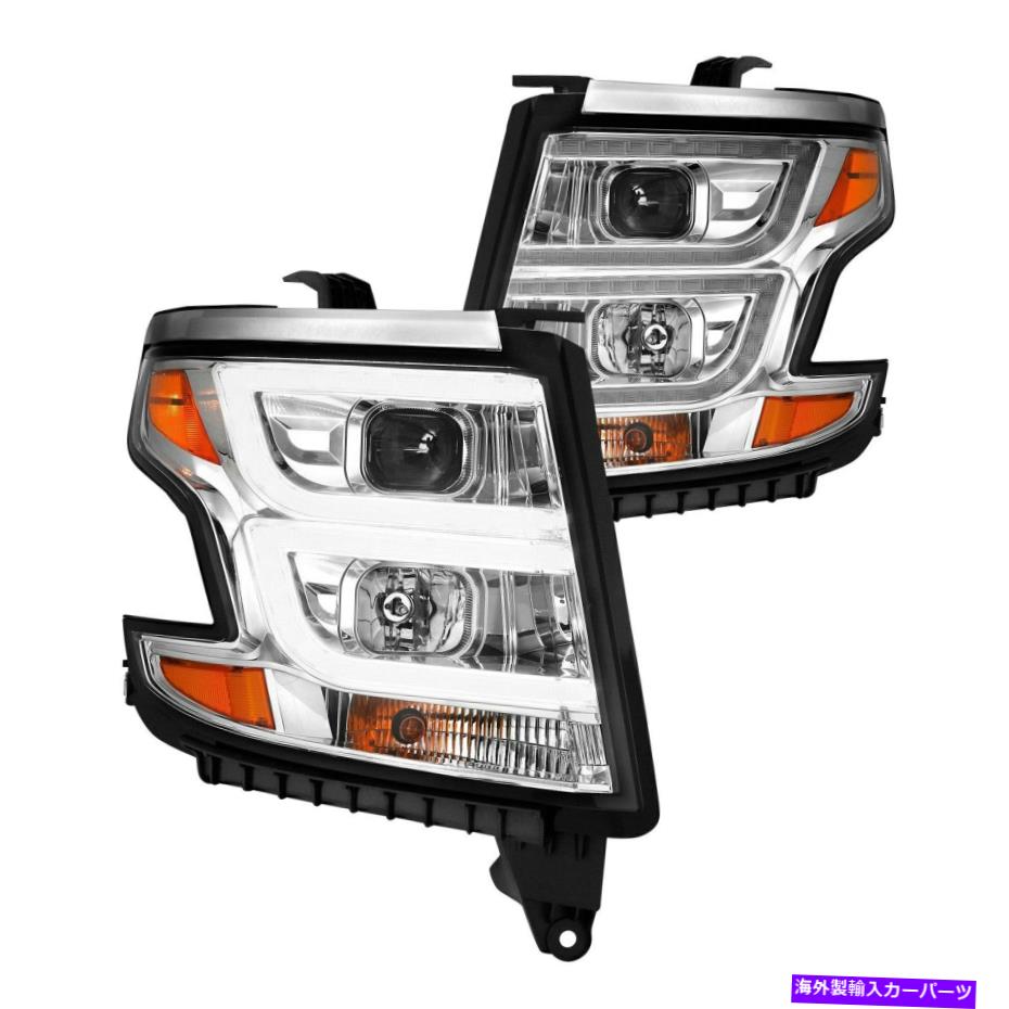 USヘッドライト Chevy Tahoe 2015-2020 Anzo Chrome LED U-BARプロジェクターヘッドライト For Chevy Tahoe 2015-2020 Anzo Chrome LED U-Bar Projector Headlights【並行輸入品】