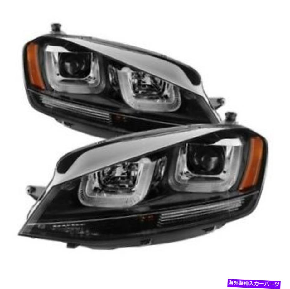 USヘッドライト スパイダー5080578 DRL LEDプロジェクターヘッドライトブラック15-16フォルクスワーゲンゴルフR NEW Spyder 5080578 DRL LED Projector Headlight Black For 15-16 Volkswagen Golf R NEW【並行輸入品】