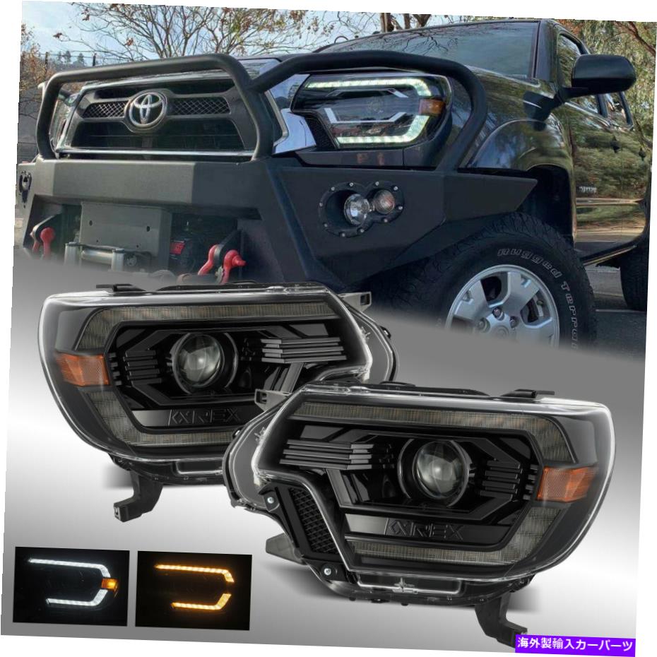 USヘッドライト 12-15トヨタタコマプロジェクタープロシリーズヘッドライト交換アルファブラック For 12-15 Toyota Tacoma Projector PRO-Series Headlights Replacement Alpha-Black【並行輸入品】