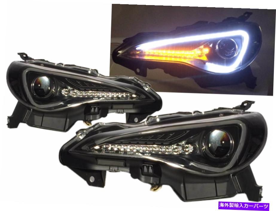USヘッドライト FR-S 2012 - 現在のDRL動的ターンシグナルHID D4SヘッドライトブラックSCION LHD FR-S 2012-present DRL Dynamic Turn signal HID D4S Headlight Black for SCION LHD【並行輸入品】
