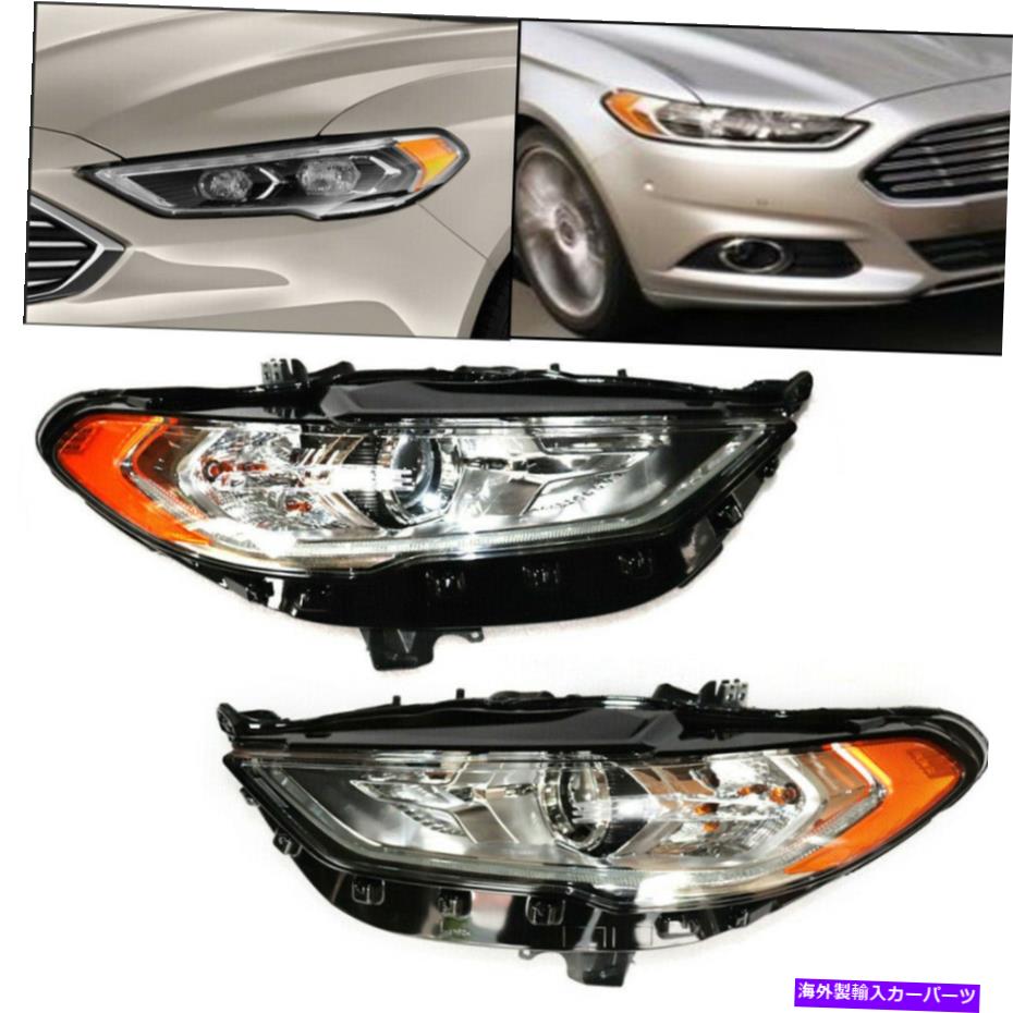 USヘッドライト 17-20フォードフュージョンハロゲンW / LEDプロジェクターヘッドライトヘッドランプ左+右 For 17-20 Ford Fusion Halogen w/LED Projector Headlight Headlamp Left+Right【並行輸入品】｜Us Custom Parts Shop USDM