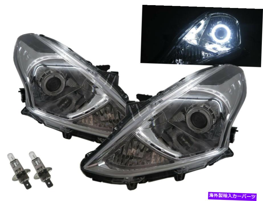 USヘッドライト 日産LHDのためのAngel-Yee Headlight CHの逆versa n17 VERSA N17 2014-present Facelift Guide LED Angel-Eye Headlight CH for NISSAN LHD【並行輸入品】