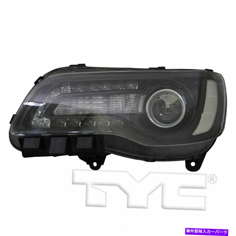 USヘッドライト 2015-2017 Chrysler 300ハロゲンブラックヘッドライトドライバー＆旅客サイドLH + RH For 2015-2017 Chrysler 300 Halogen Black Headlight Driver & Passenger Side LH+RH【並行輸入品】