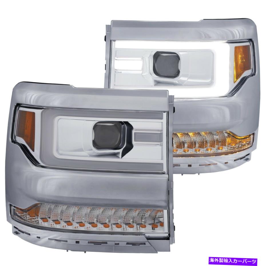 USヘッドライト ANZO USA 111374プロジェクターヘッドライトセットフィット16-18 Silverado 1500 Anzo USA 111374 Projector Headlight Set Fits 16-18 Silverado 1500【並行輸入品】