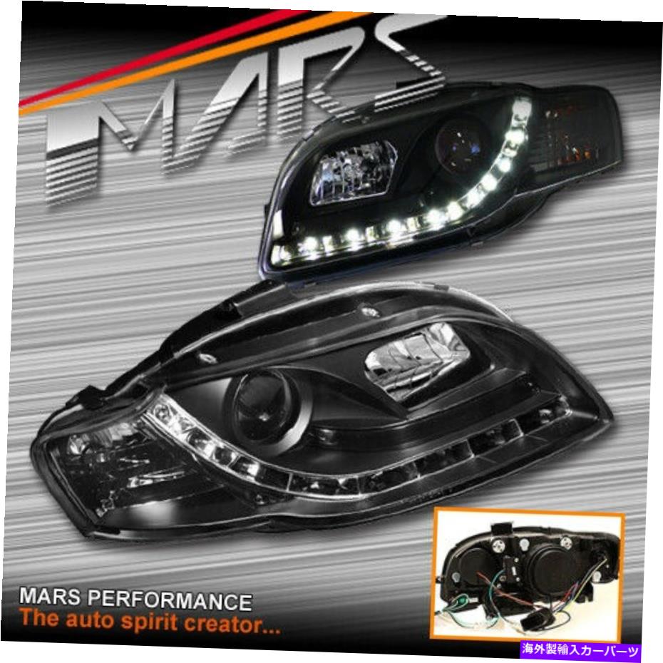 USヘッドライト Audi A4 B7 05-08 Sedan＆AvantのためのブラックデイタイムDRL LEDプロジェクターヘッドライト Black DAY-TIME DRL LED Projector Head lights for AUDI A4 B7 05-08 Sedan & Avant【並行輸入品】｜Us Custom Parts Shop USDM