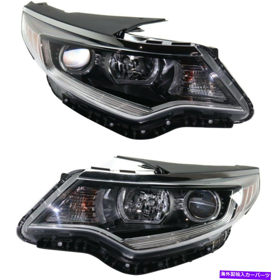 USヘッドライト 2016-2018 Kia Optima Driverと旅客サイドのヘッドライト Headlight For 2016-2018 Kia Optima Driver and Passenger Side【並行輸入品】