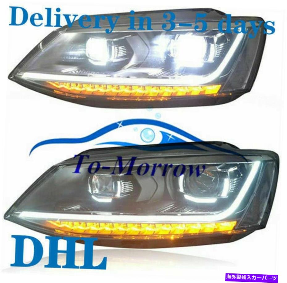 USヘッドライト ST-0195AヘッドライトProjector for VW Jetta 2011-2018 MK6順次点滅 ST-0195A Headlights Projector For VW Jetta 2011-2018 MK6 Sequential Blinker【並行輸入品】