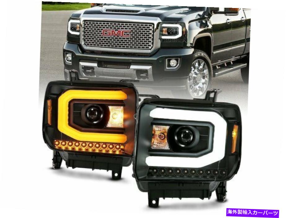 USヘッドライト 2014-2015 GMC Sierra 1500ヘッドライトセットAnzo 73957ycヘッドライトアセンブリ For 2014-2015 GMC Sierra 1500 Headlight Set Anzo 73957YC Headlight Assembly【並行輸入品】