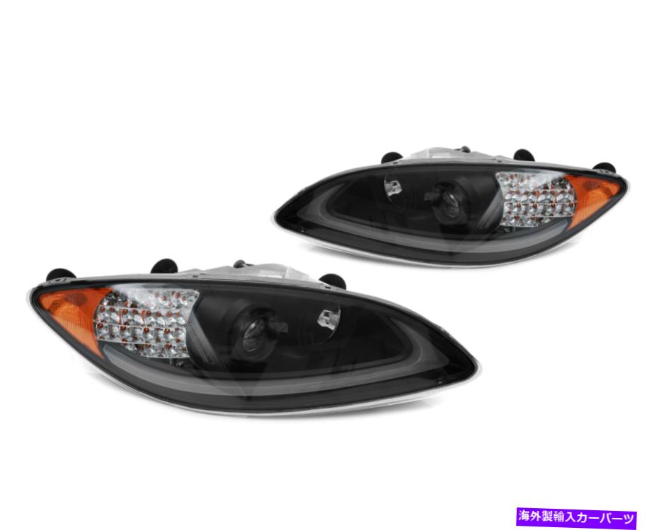 USヘッドライト イーグルアイヘッドライトブラックペアLEDライトバーは2008-2016国際的なプロスタル Eagle Eye Headlight Black Pair LED Light Bar For 2008-2016 International Prostar【並行輸入品】