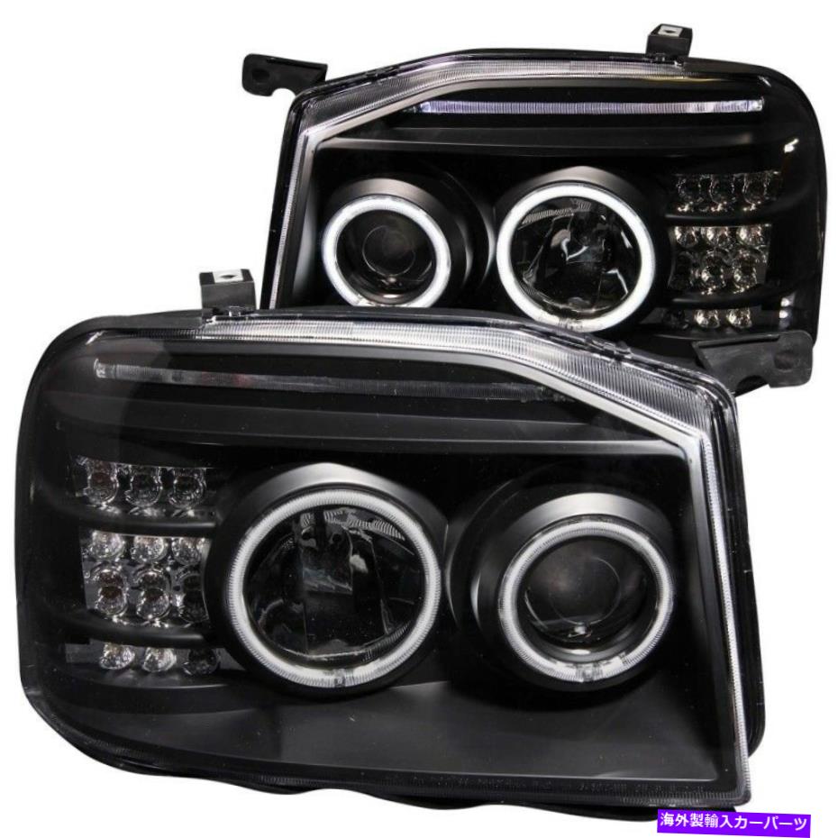 USヘッドライト フロンティアプロジェクターヘッドライトW / Haloブラック（CCFL） - ANZ11 ANZO 2001-2004 For Frontier Projector Headlights w/ Halo Black (CCFL) - anz11【並行輸入品】