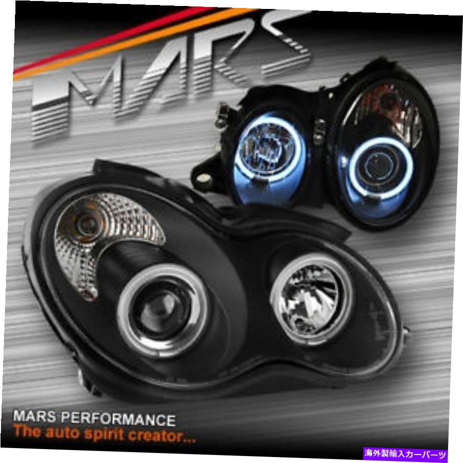 USヘッドライト 黒いCCFLの天使の目のヘッドライト - ベンツW203 C-Class 2000-2007 Black CCFL Angel Eyes Head Lights for Mercedes-Benz W203 C-Class 2000-2007【並行輸入品】｜Us Custom Parts Shop USDM