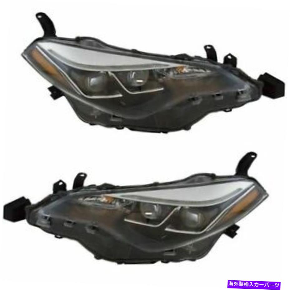 USヘッドライト 2017 2018 Ty Corolla SEのマルチLEDヘッドライトペアの右右と左側 2017 2018 Fits For TY Corolla SE Multi LED Headlight Pair Right & Left Side【並行輸入品】