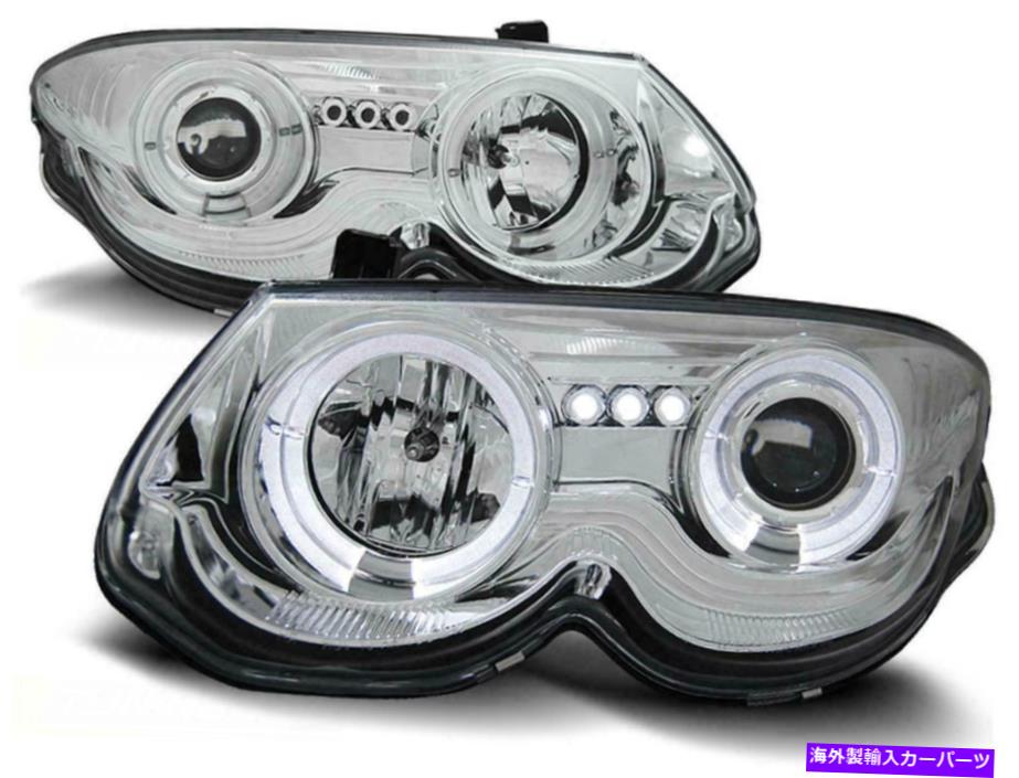 USヘッドライト クライスラー300m 99-04のための天使の目のヘッドライトセットクリア/クローム仕上げ Angel eyes headlight set FOR Chrysler 300M 99-04 clear / chrome finish【並行輸入品】|Us Custom Parts Shop USDM