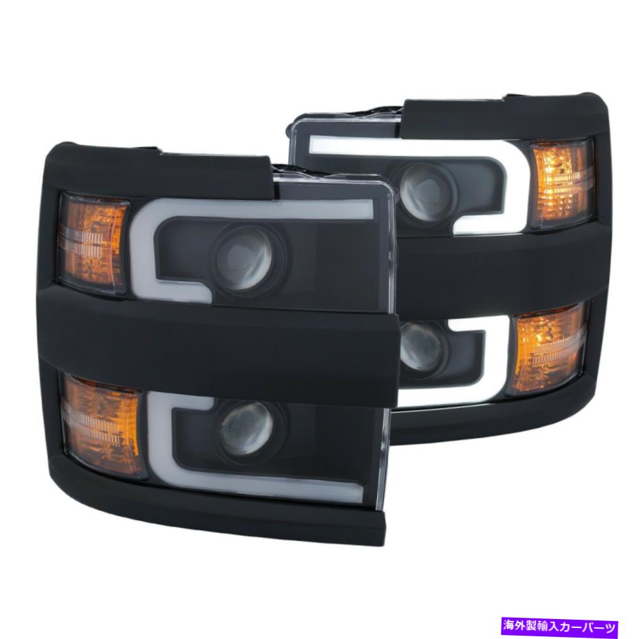 USヘッドライト Anzo 111363黒プロジェクターヘッドライトシボレーシルバード/ 2500 / 3500HDのためにフィット Anzo 111363 Black Projector Headlights fit for Chevrolet Silverado/2500/3500HD【並行輸入品】