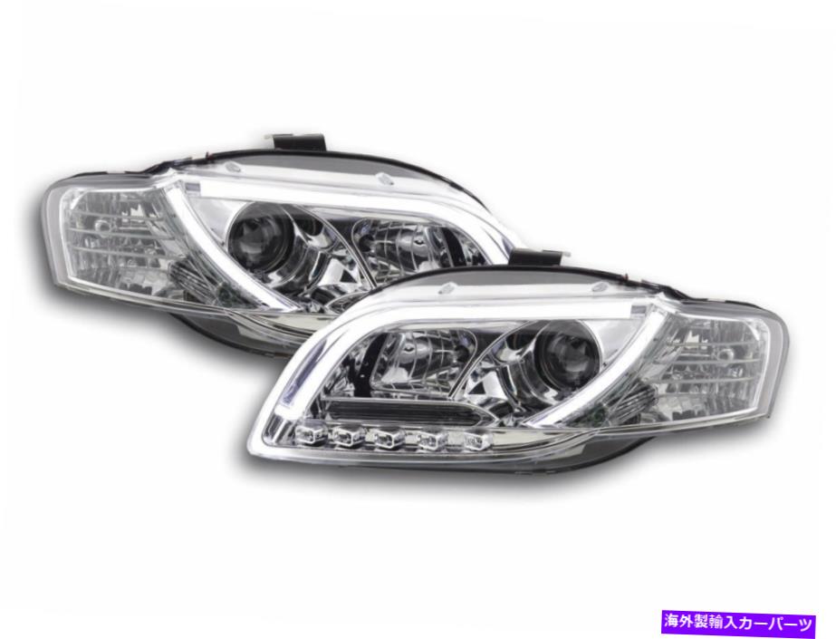 USヘッドライト Audi A4 8E 04-08 RHDのためのDRL昼間のライトが付いているクロムクリア仕上げヘッドライト Chrome clear finish headlight with DRL daytime lights FOR Audi A4 8E 04-08 RHD【並行輸入品】｜Us Custom Parts Shop USDM