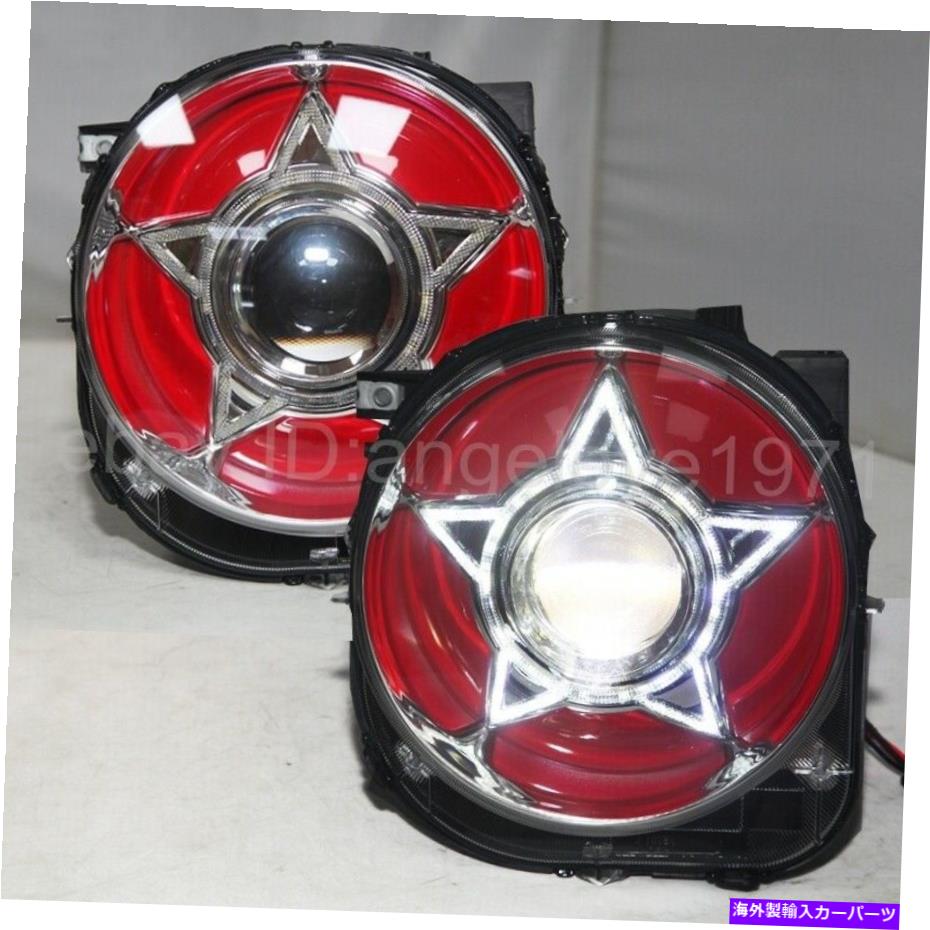 USヘッドライト Pentagramスタイル2016-2019年ジープレグラードBU LEDヘッドライトレッドハウジングLDV3 Pentagram style 2016-2019 Year Jeep Renegade BU LED Headlights red housing LDV3【並行輸入品】