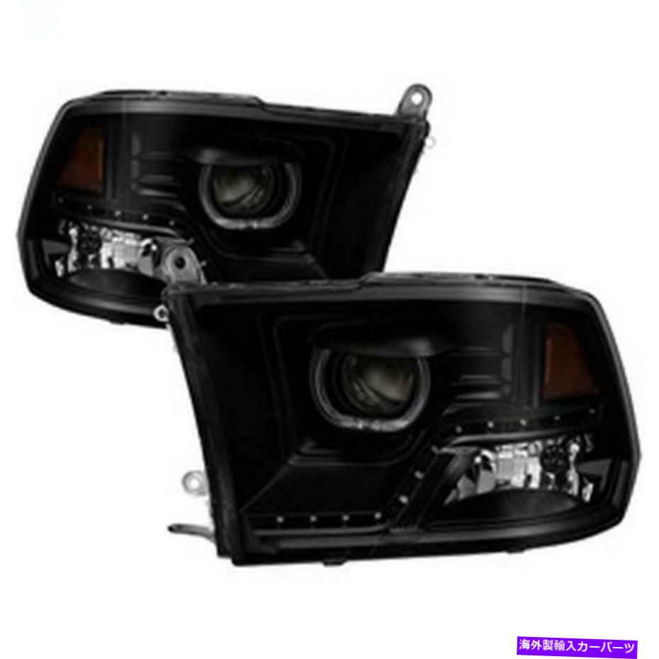 USヘッドライト スパイダーオート9036736プロジェクターヘッドライト - ハロゲン - LEDハロー - ブラックスモーク Spyder Auto 9036736 Projector Headlights - Halogen - LED Halo - Black Smoked【並行輸入品】