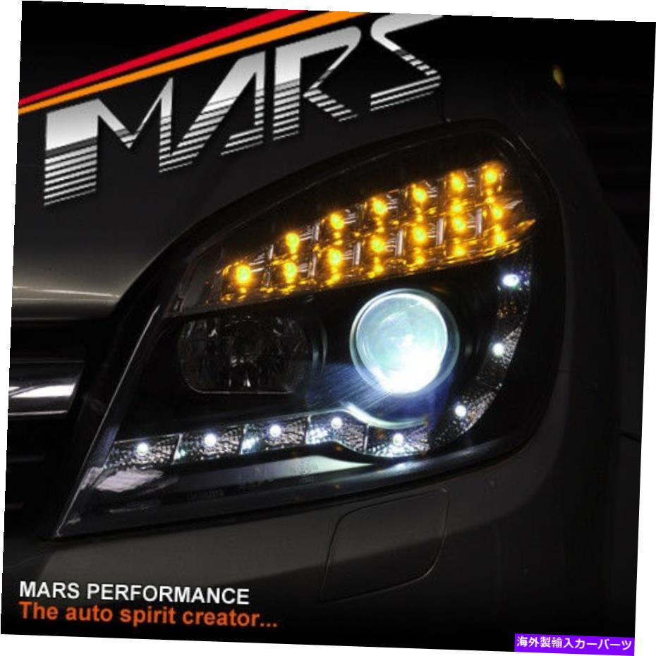 USヘッドライト ブラックDRL LEDプロジェクターヘッドライトLEDインジケーターがホールデンアストラH 04-12 Black DRL LED Projector Head Lights with LED Indicators for Holden Astra H 04-12【並行輸入品】 109,089円