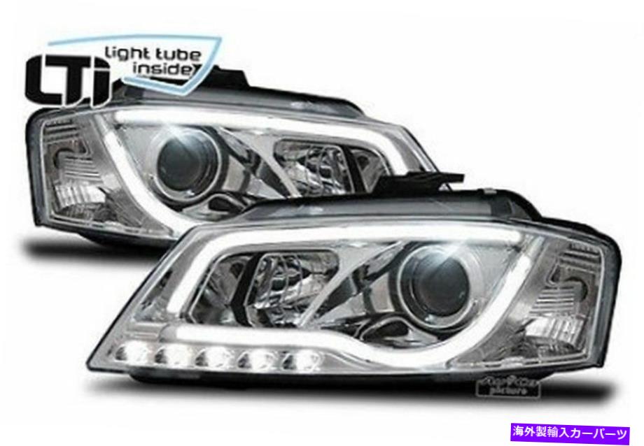 USヘッドライト Audi A3 8P 8PA Facelift 08-12のためのLED DRLが付いているクロムカラーのLEDヘッドライト LED Headlights in chrome color with LED DRL for Audi A3 8P 8PA Facelift 08-12【並行輸入品】
